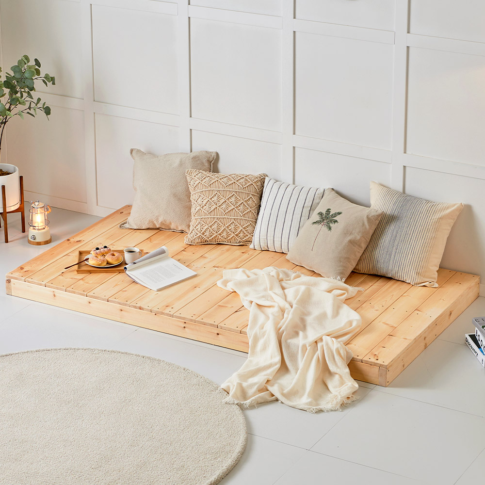 저상침대 저상형 원목 프레임 바닥 깔판 받침대 미니싱글