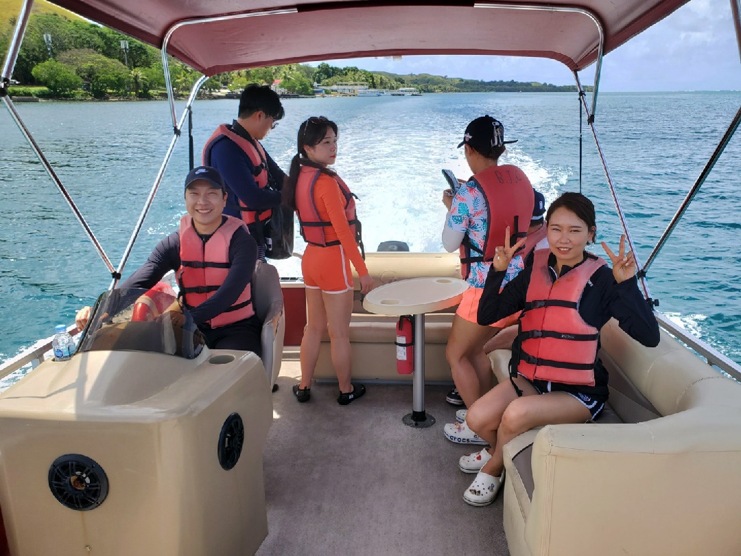 [단독투어]괌 비키니섬 판툰보트 돌핀 & 거북이 워칭 스노쿨링 이미지 6
