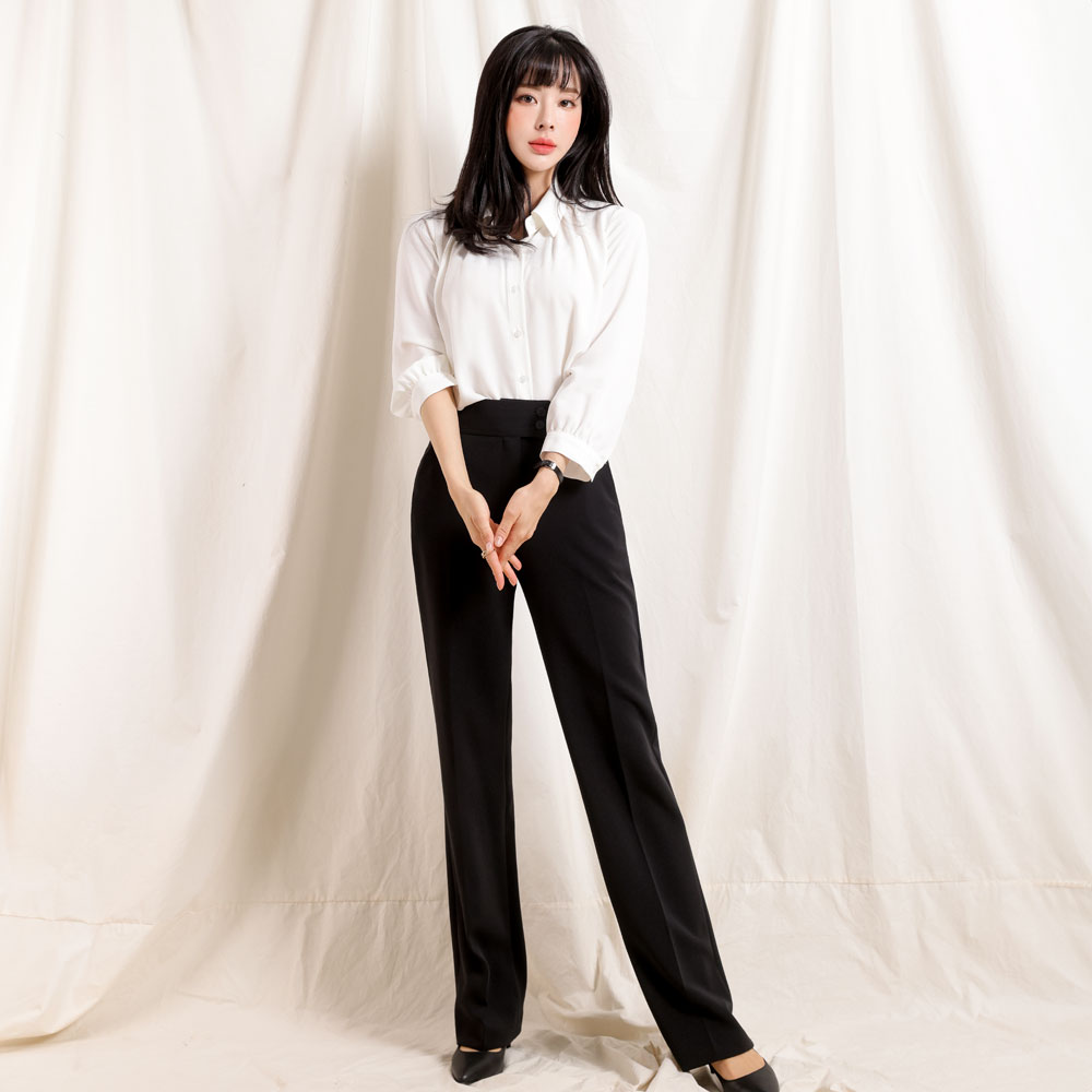 여성 정장 바지 일자핏 팬츠 슬림 [헬로우] 이미지 2