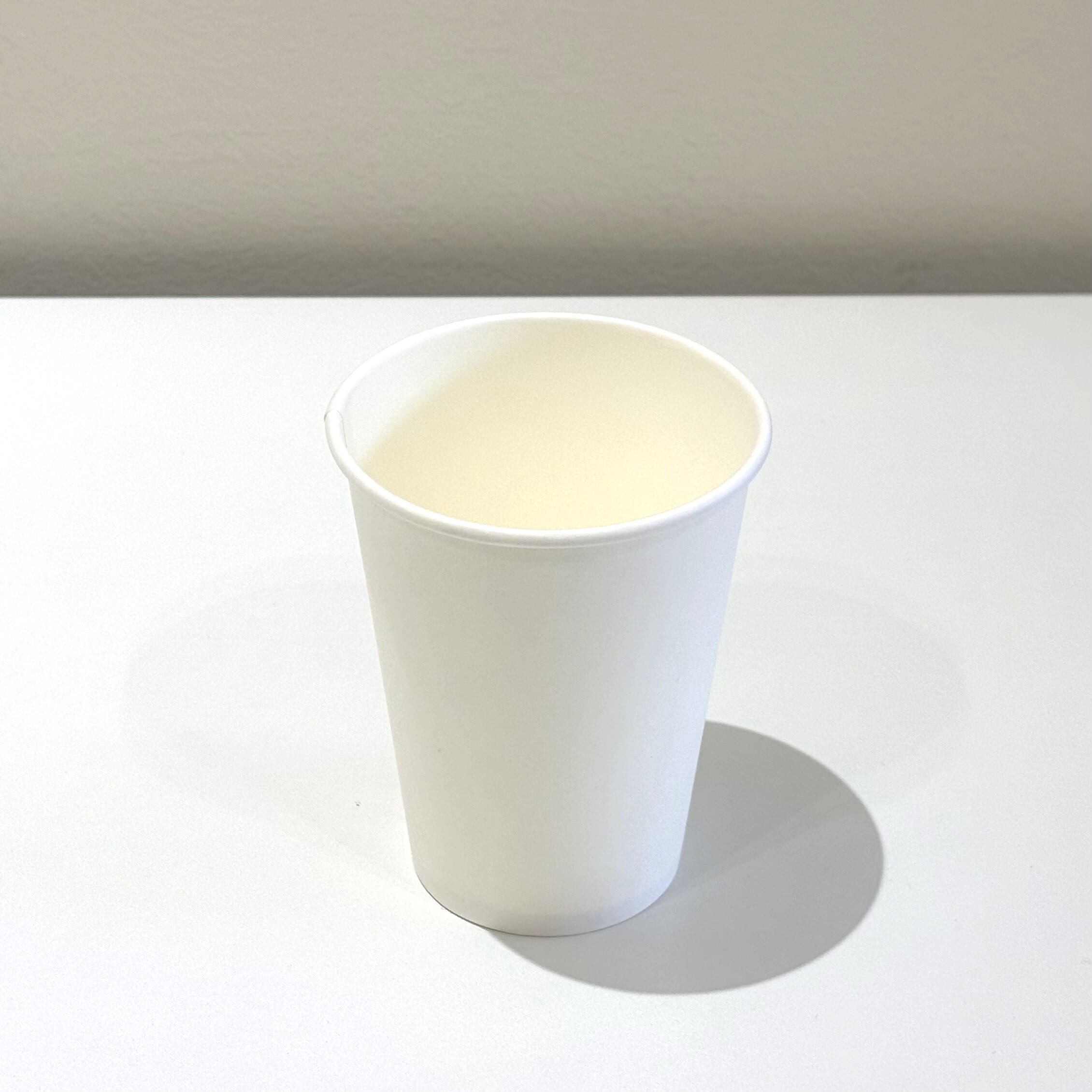카페컵 일회용품 테이크아웃잔 종이컵 240ML(8온스)재료 커피음료 무지 백색 핫컵 50개 이미지 2