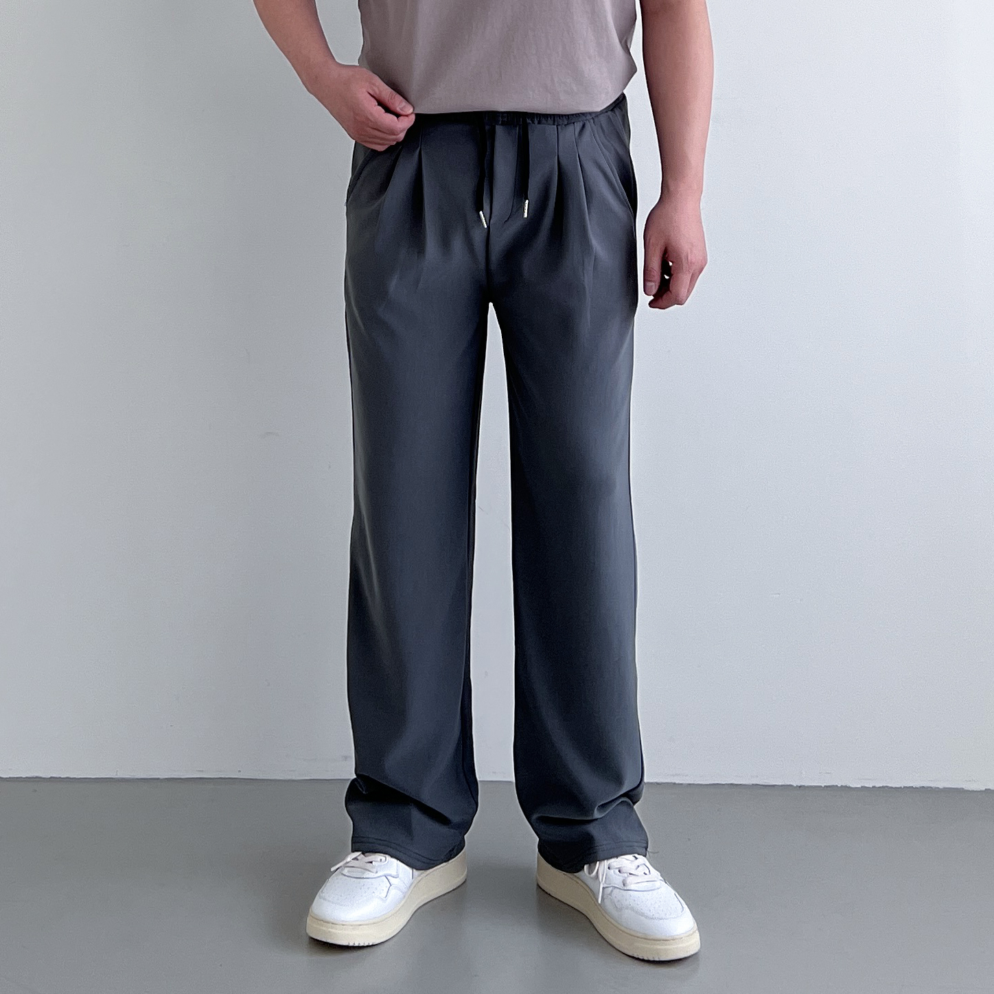 링클프리바지 세미와이드슬랙스 남자통바지 벌룬팬츠 - 상세 이미지 3