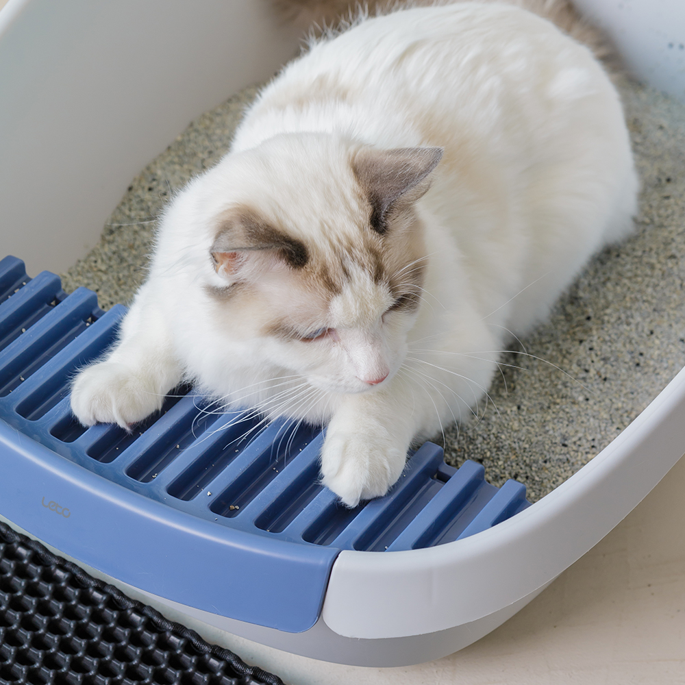 레토 고양이 화장실 특대형 61cm 박스형 사막화방지 발판 고양이용품 이미지 4