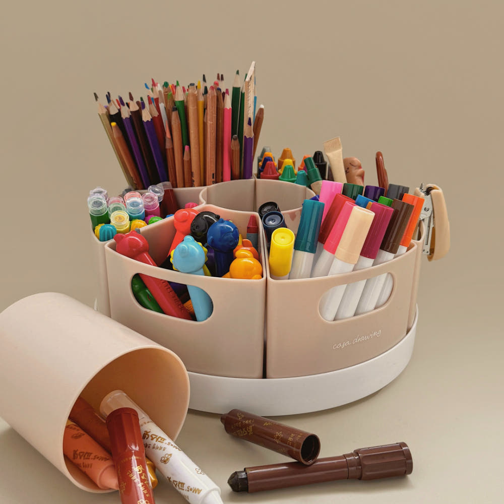 회전 연필꽂이 정리 홀더 오거나이저