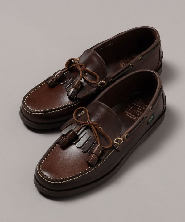 파라부트 x 빔즈 퀼트 테슬 로퍼 블랙 브라운 Paraboot BEAMS - 상세 이미지 2