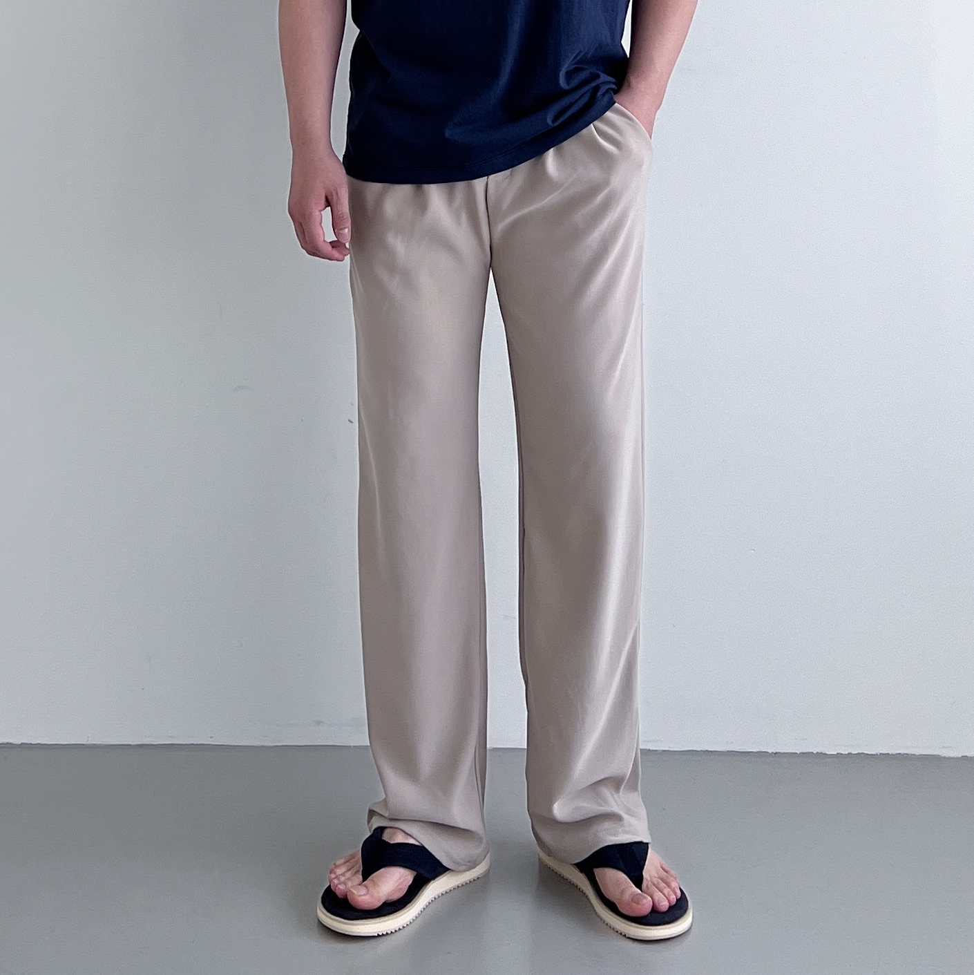 링클프리바지 세미와이드슬랙스 남자통바지 벌룬팬츠 - 상세 이미지 5