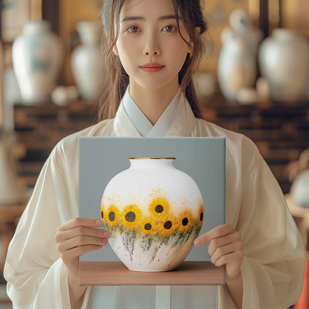 달항아리 해바라기 문양 그림 캔버스 액자 8종