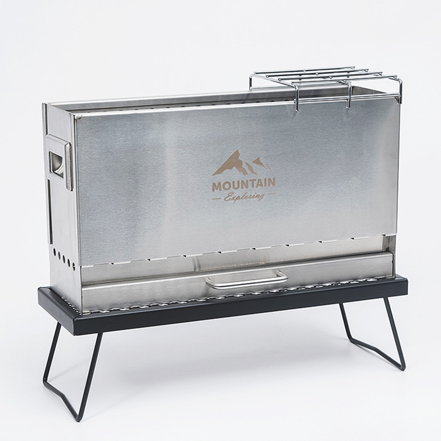 캠핑 화로대 불멍 난로 바베큐 그릴 이중연소 뚜거운 스테인레스 재질