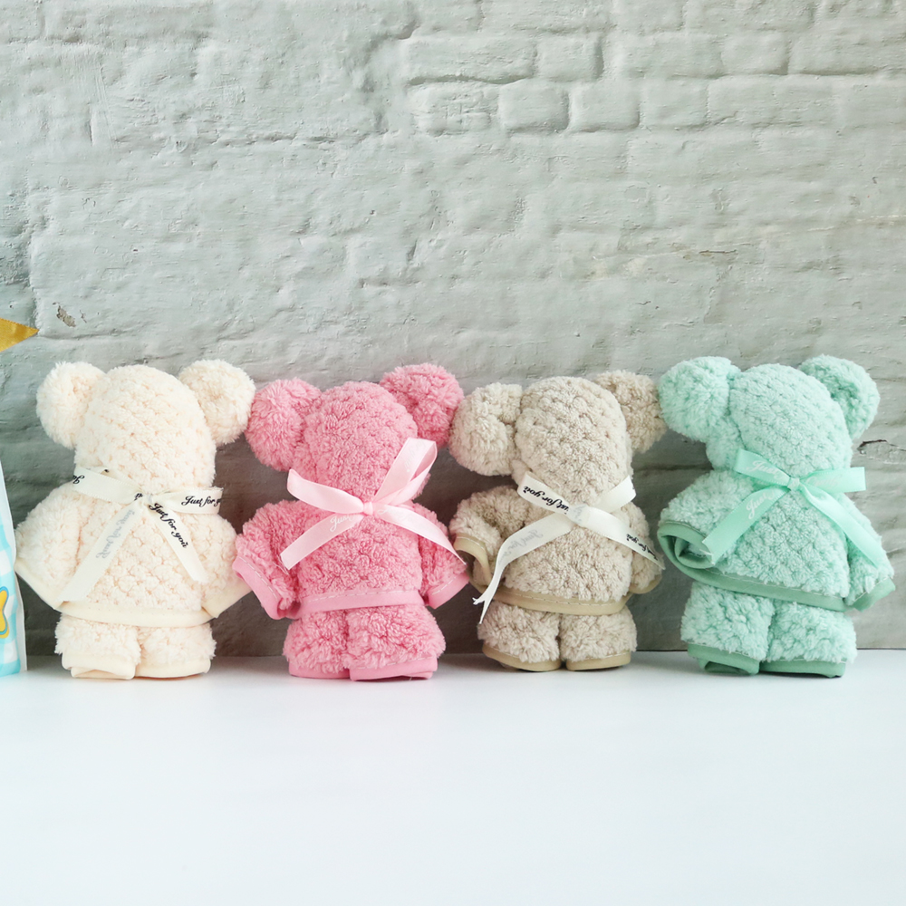니즈엘 고리 수건 곰 타올(소) 30x30 어린이집 생일 답례품 컬러풀토끼 - 상세 이미지 2