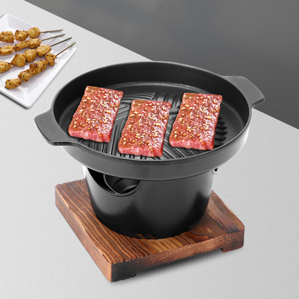 야끼니꾸화로 1인용 고기불판 미니 고체연료 개인 화로세트