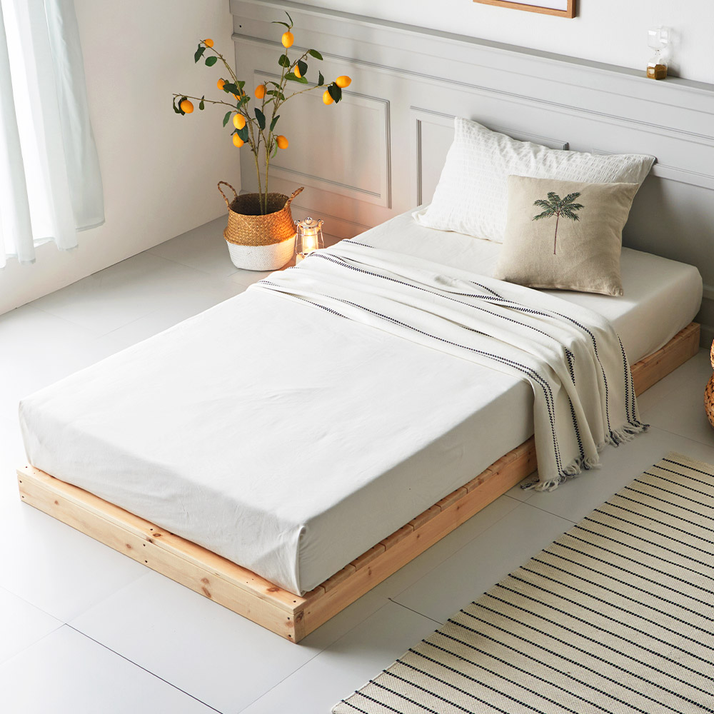 저상침대 저상형 원목 프레임 바닥 깔판 받침대 미니싱글