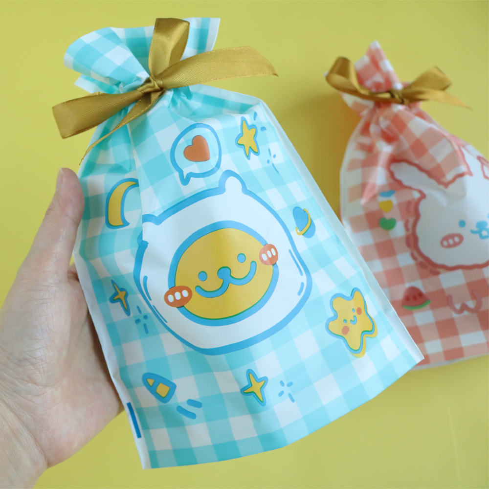 니즈엘 고리 수건 곰 타올(소) 30x30+귀욤체크 4세트 어린이집 생일 행사 답례품 - 상세 이미지 5