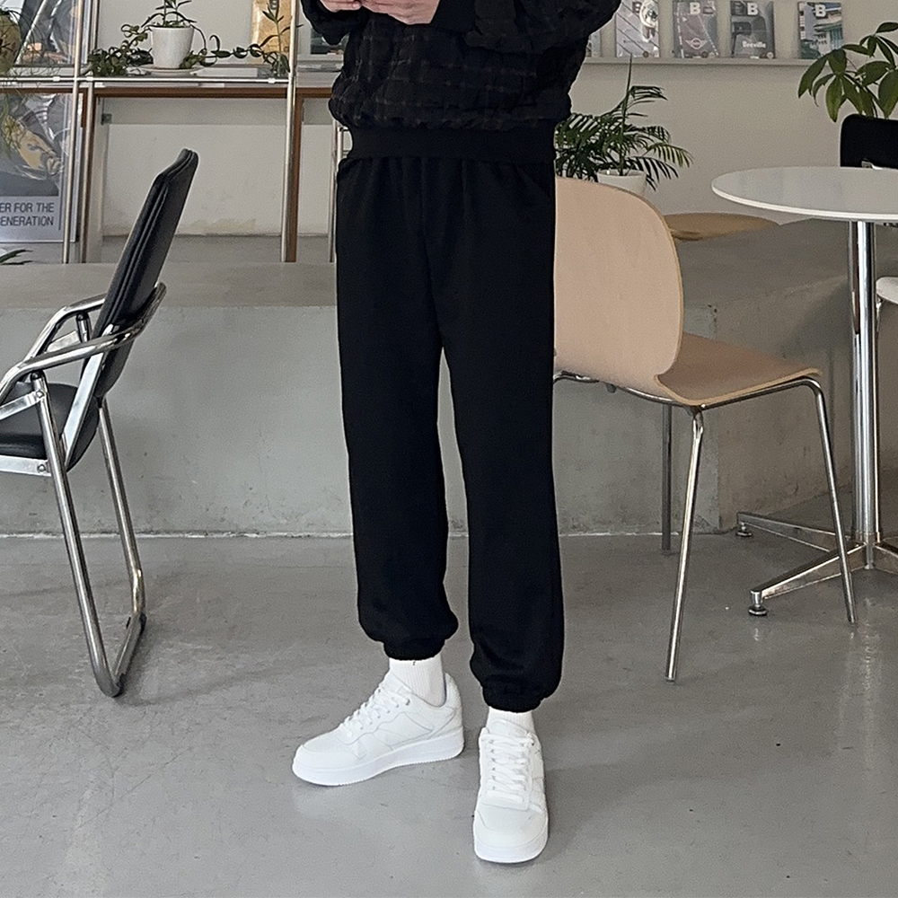 남자조거팬츠 남자 면 바지 트레이닝 밴딩 팬츠 - 상세 이미지 2