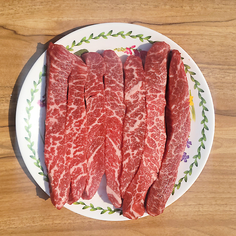 1+1 편리한 뼈 없는 캠핑 우대갈비 200g 400g 스테이크 미국산 캠핑 소고기