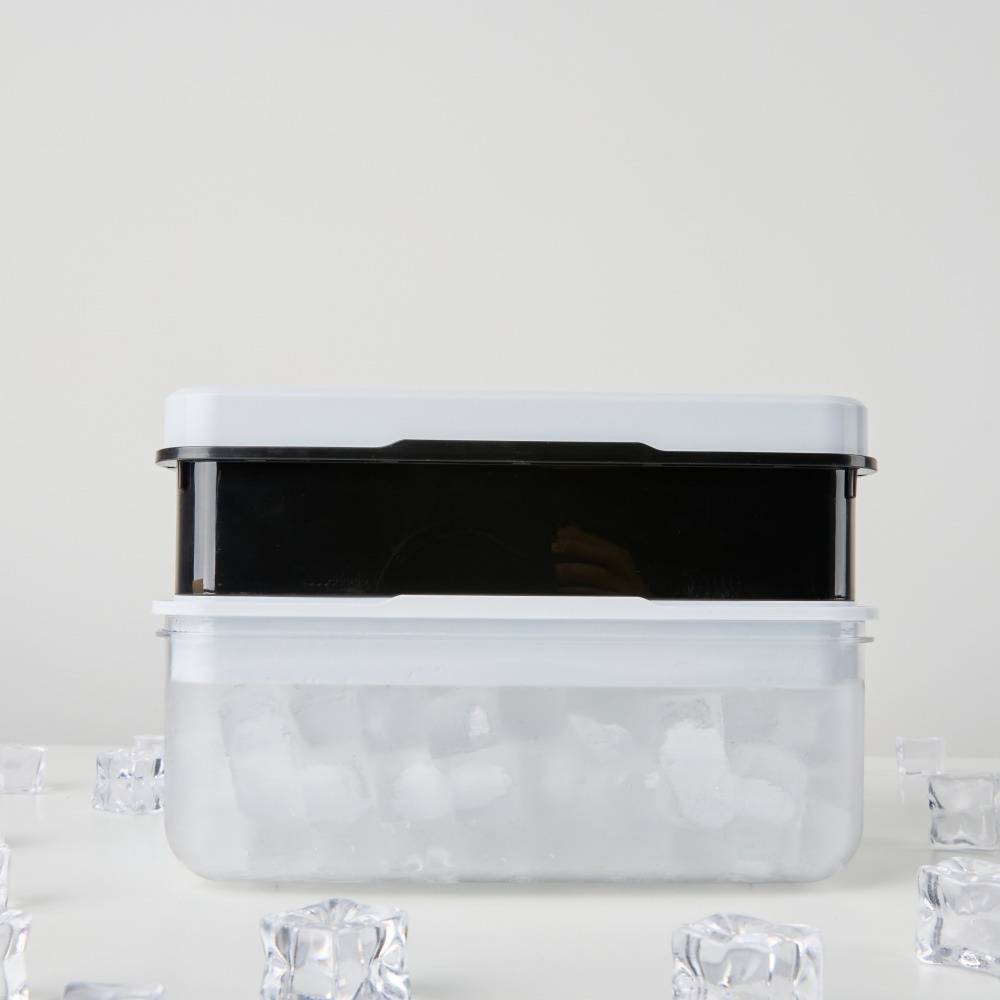 [단독]스택푸쉬 실리콘 얼음트레이 1단 세트 32구 얼음틀 얼음보관통