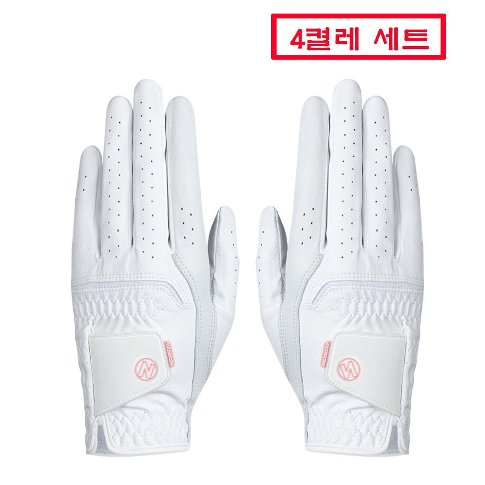 엑스앤글러브 N시리즈2.0 반양피 천연가죽 여성 양손 골프장갑 4켤레 - 메인 이미지