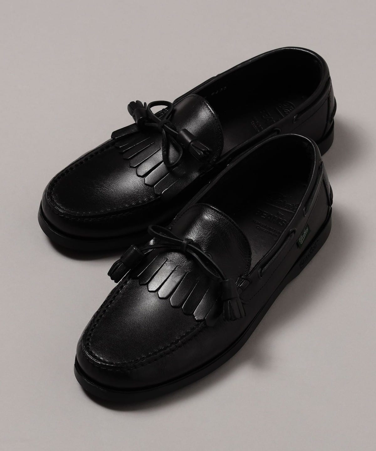 파라부트 x 빔즈 퀼트 테슬 로퍼 블랙 브라운 Paraboot BEAMS - 메인 이미지
