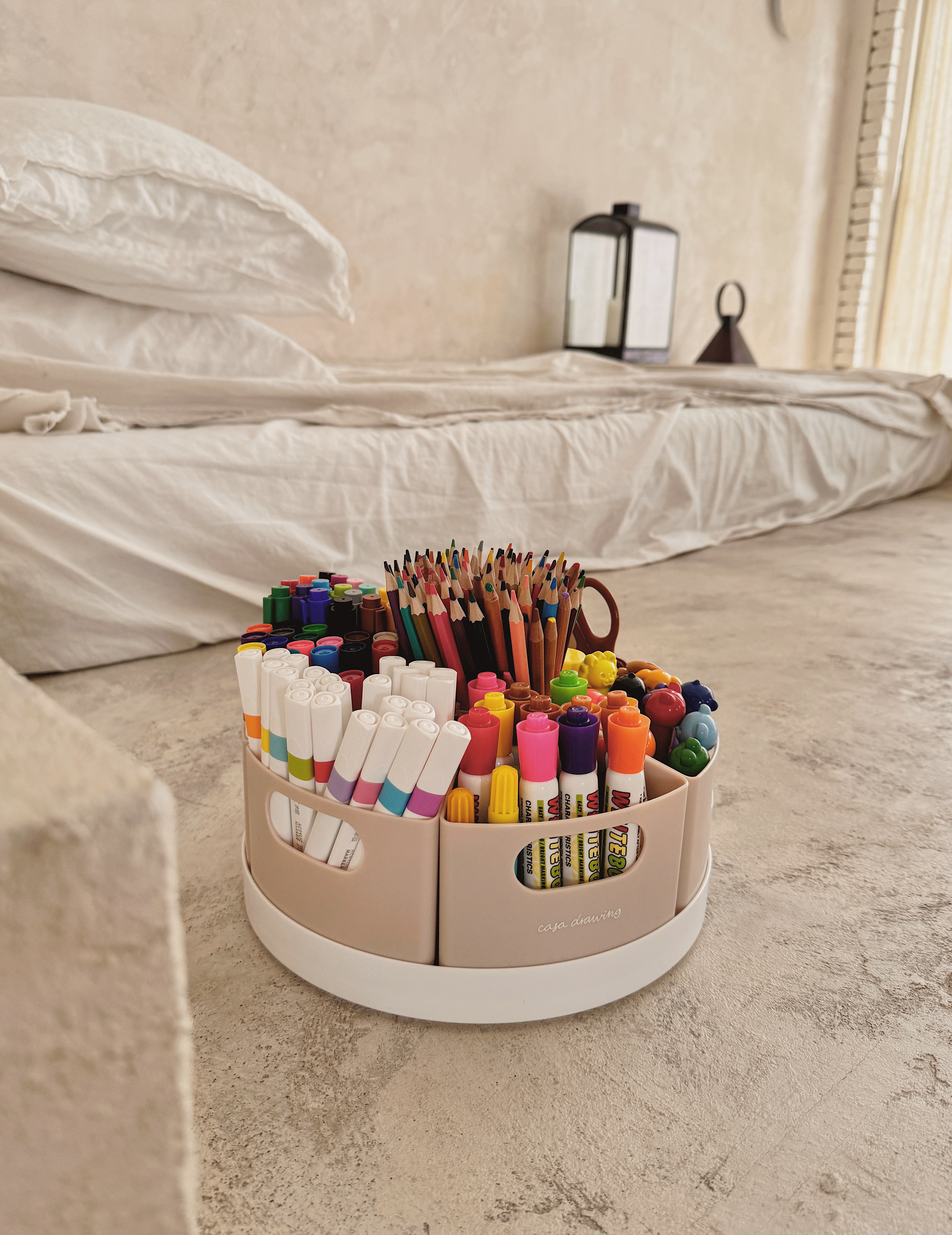 까사드로잉 회전 연필꽂이 정리 홀더 오거나이저