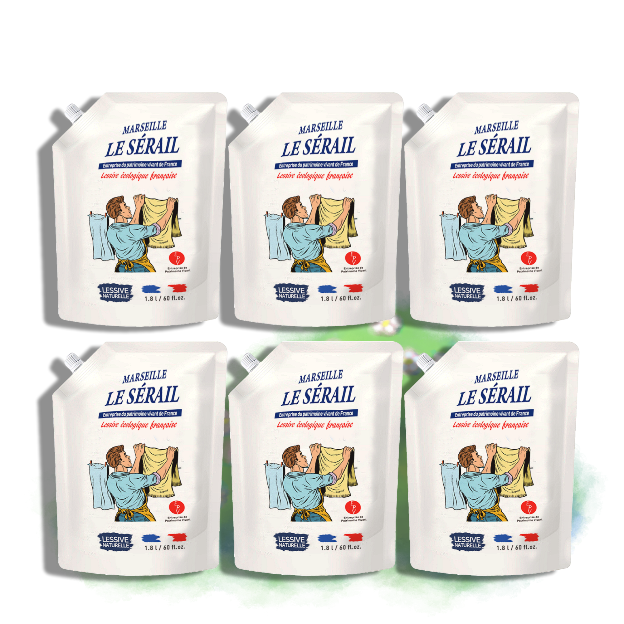 르세라이 중성세제 수건 속옷 땀냄새 빨래냄새제거 세제 리필 1.8L, 6개