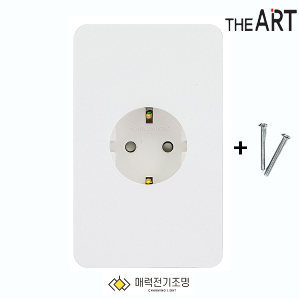 제일 디아트 전기 콘센트 커버 1구 화이트 - 메인 이미지