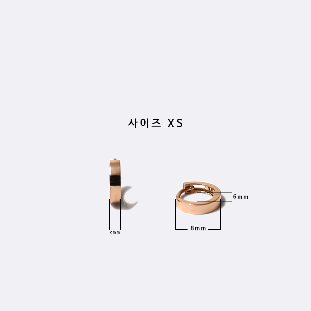 원터치링귀걸이 14케이 18k 여자 명품 데일리 귀고리 기본 금 링 귀걸이 이미지 8