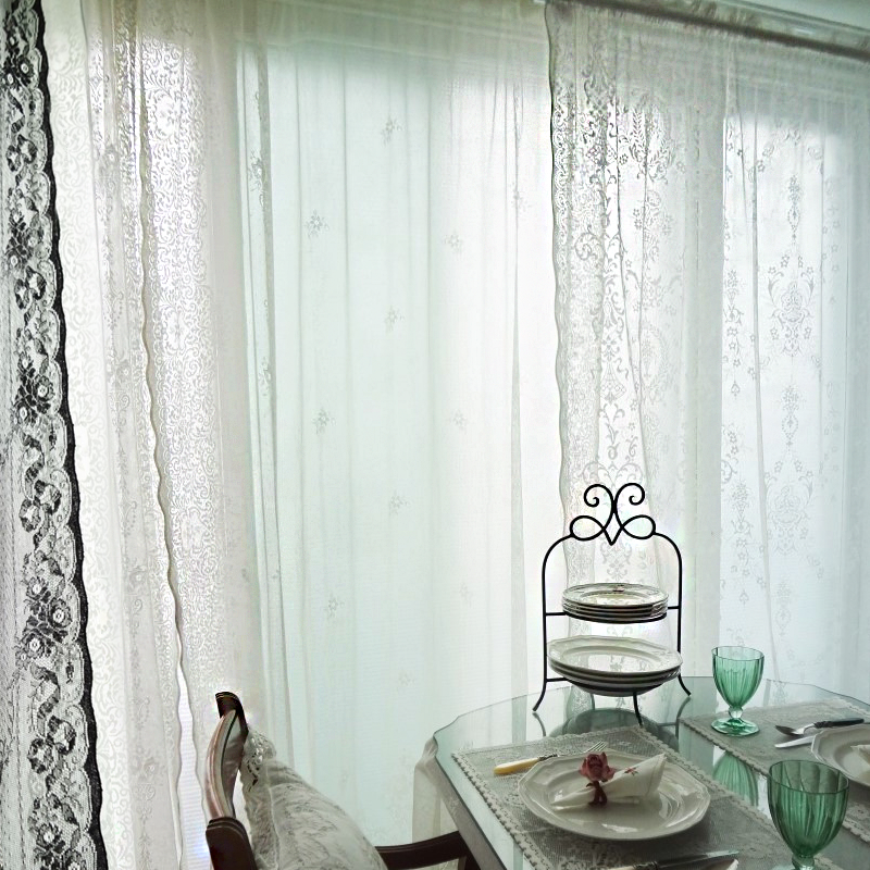 영국 레이스 커튼 MYB 로얄플로랄 루신다 커텐 거실 창문 커텐