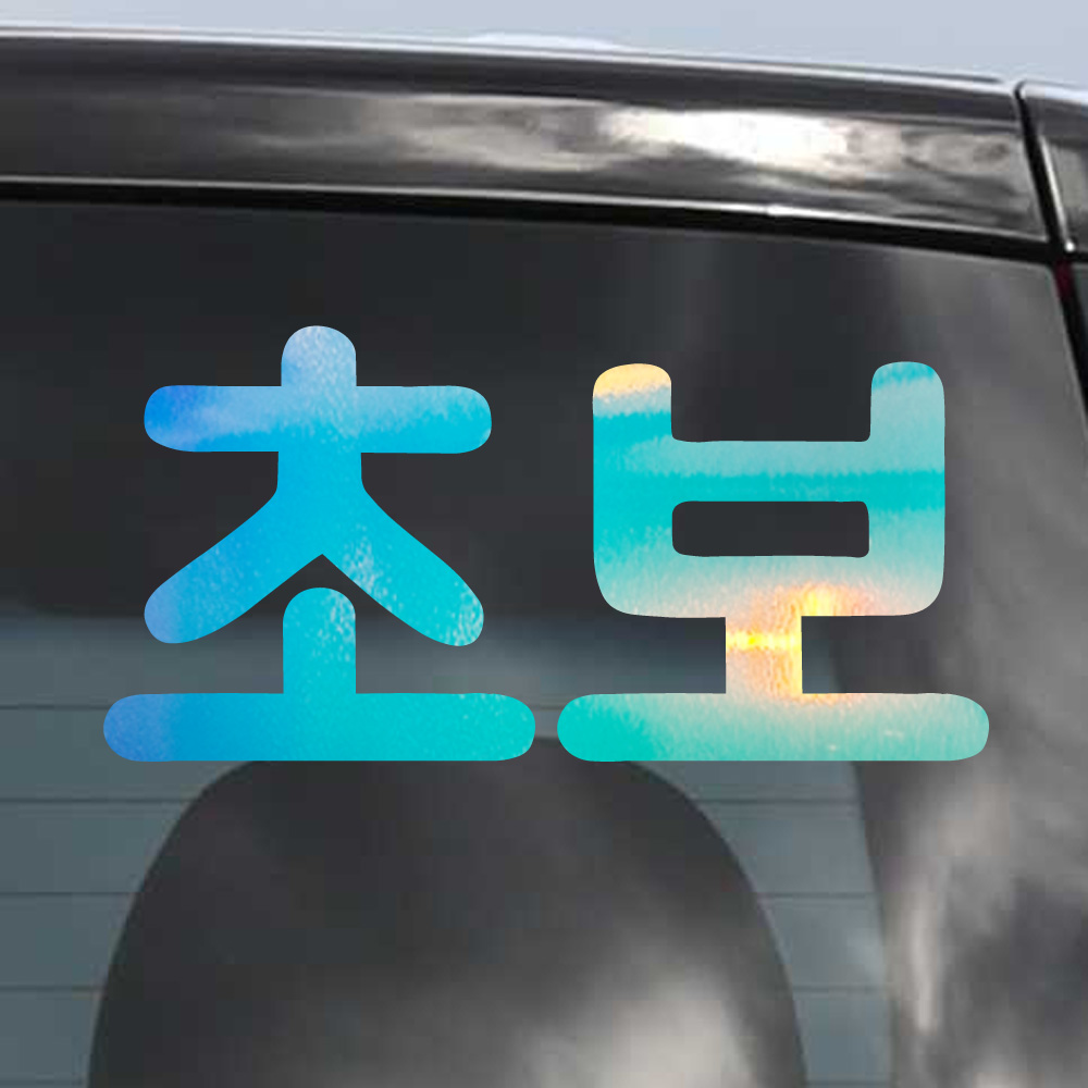 야광 초보운전 스티커 NR-011 오션 블루 바이올렛 - 상품 이미지