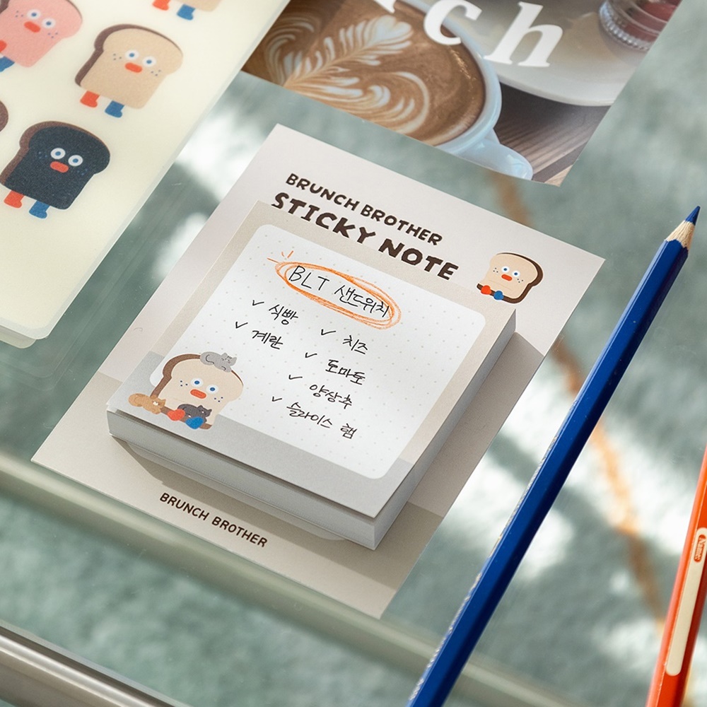 토스트 캣 귀여운 점착 메모지 접착 메모지 - 상품 이미지