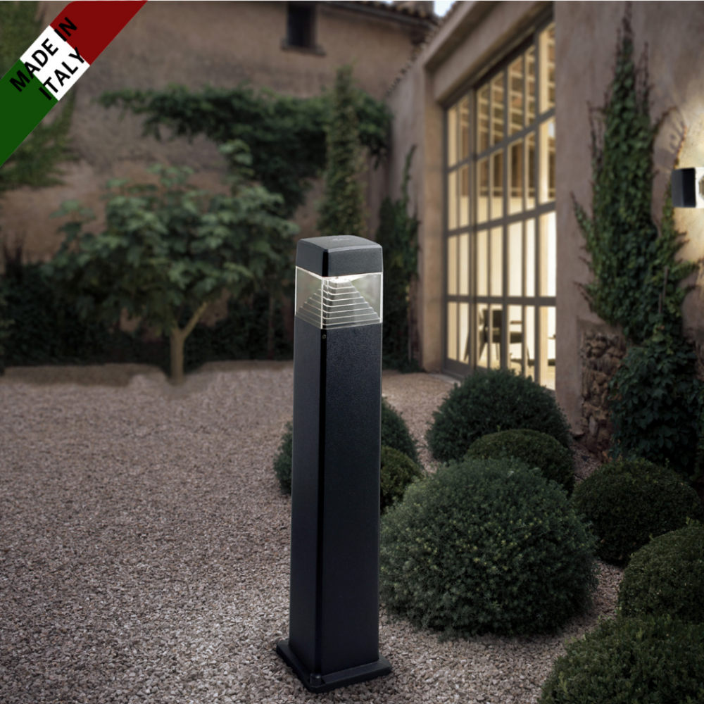 녹X 부식X/이탈리아 LED 전기 정원등 가로등 잔디등 열주등 외등 블랙/전구색/800MM - 상세 이미지 5
