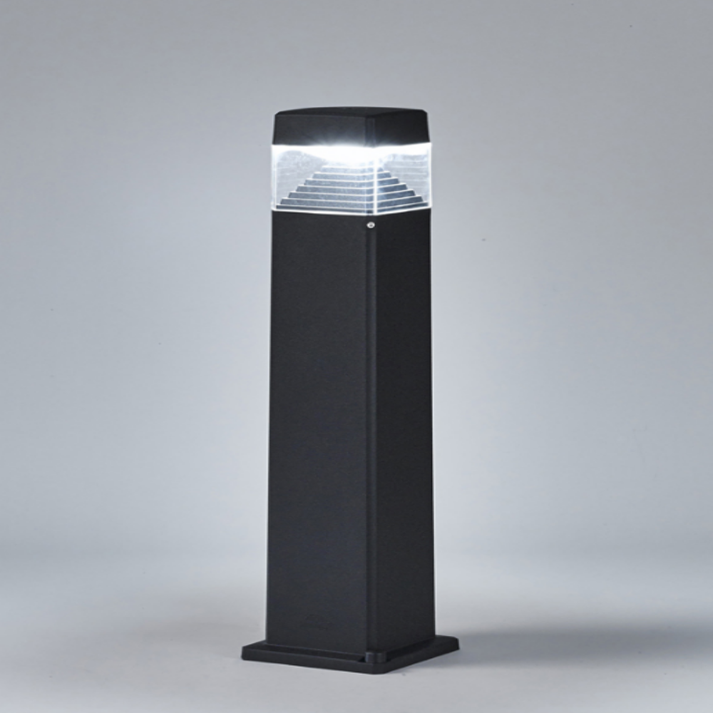 녹X 부식X/이탈리아 LED 전기 정원등 가로등 잔디등 열주등 외등 그레이/전구색/800MM 이미지 8
