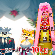 [축하쌀화환] 10kg 결혼식 개업 기념 전시회 서울 광주 전국 꽃배달서비스