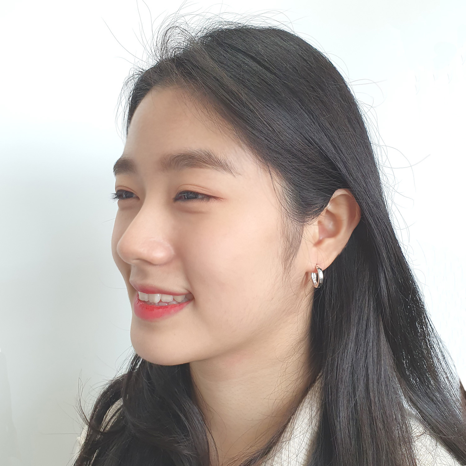 야랑쥬얼리 925실버 원터치 큰 링 귀걸이 이미지 6