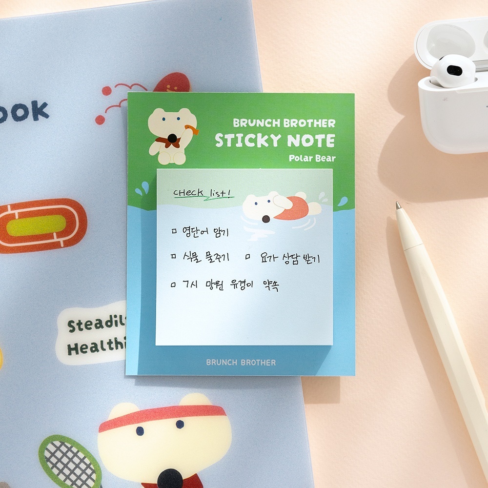 토스트 캣 귀여운 점착 메모지 접착 메모지 - 상세 이미지 4