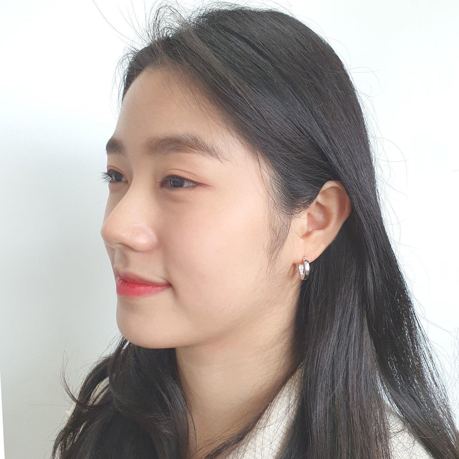 야랑쥬얼리 925실버 원터치 큰 링 귀걸이 - 상세 이미지 4