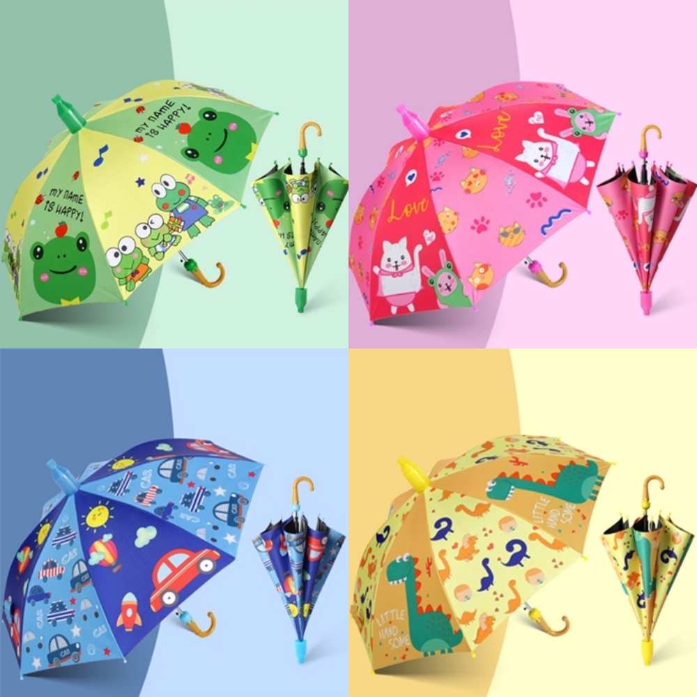 아기 유아 안전 캡 빗물받이 우산 공룡 자동차 초등 어린이 우산