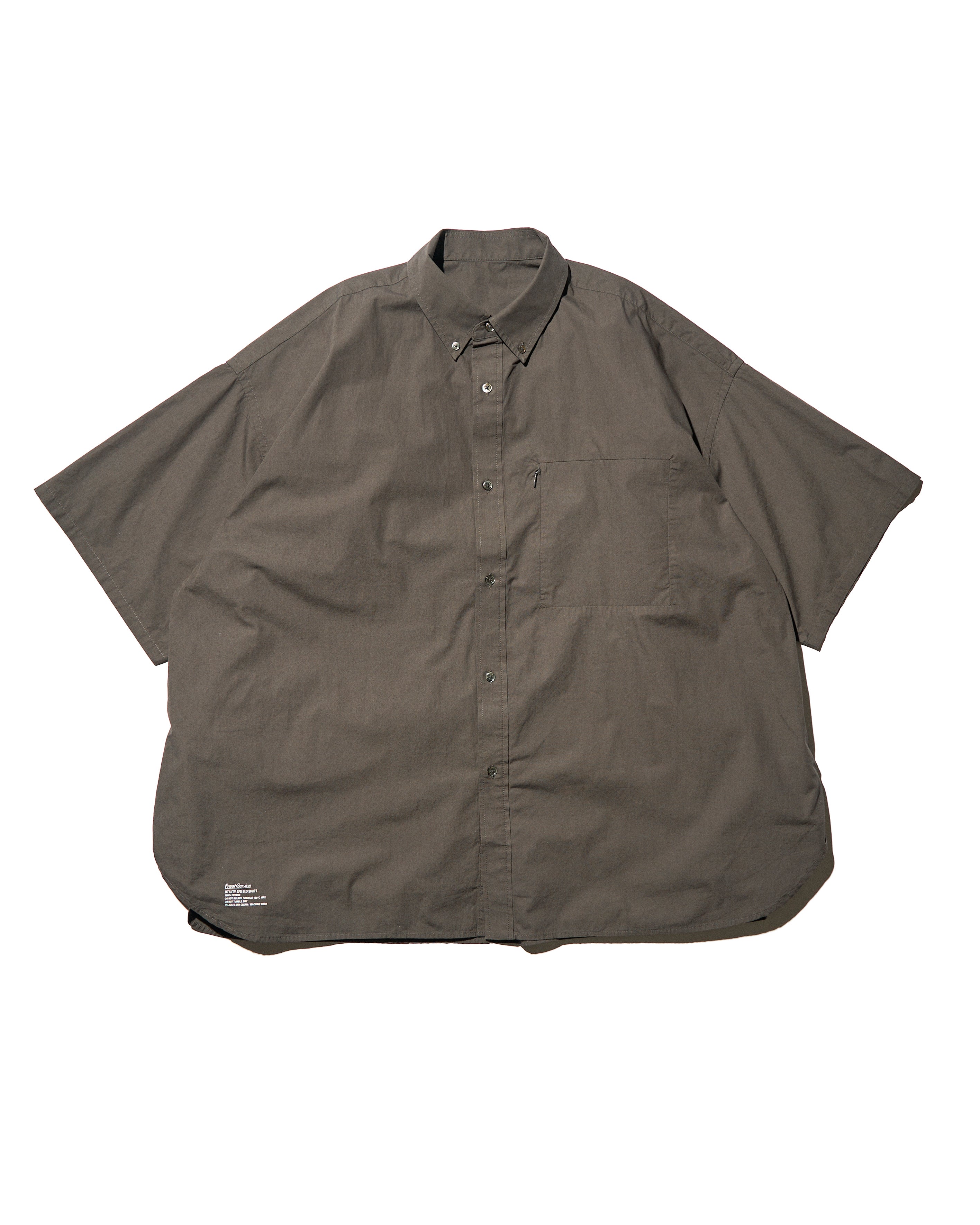 프레쉬서비스 반팔 셔츠 24SS UTILITY S/S B.D SHIRT 그레이 블랙 네이비 - 상세 이미지 3