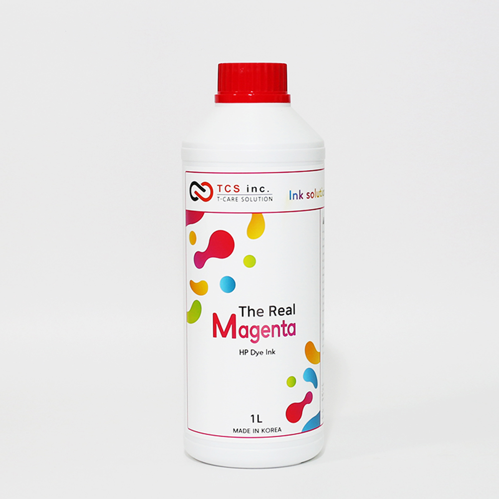 TCS 더리얼잉크 마젠타 염료 Dye Magenta 무한잉크 HP CANON 리필잉크 1L 대용량