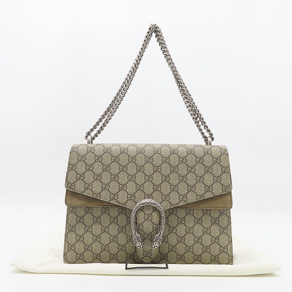 Gucci(구찌) 403348 브라운 컬러 GG로고 Dionysus(디오니소스) 미디엄 사이즈 은장 체인 숄더백 : 고이비토