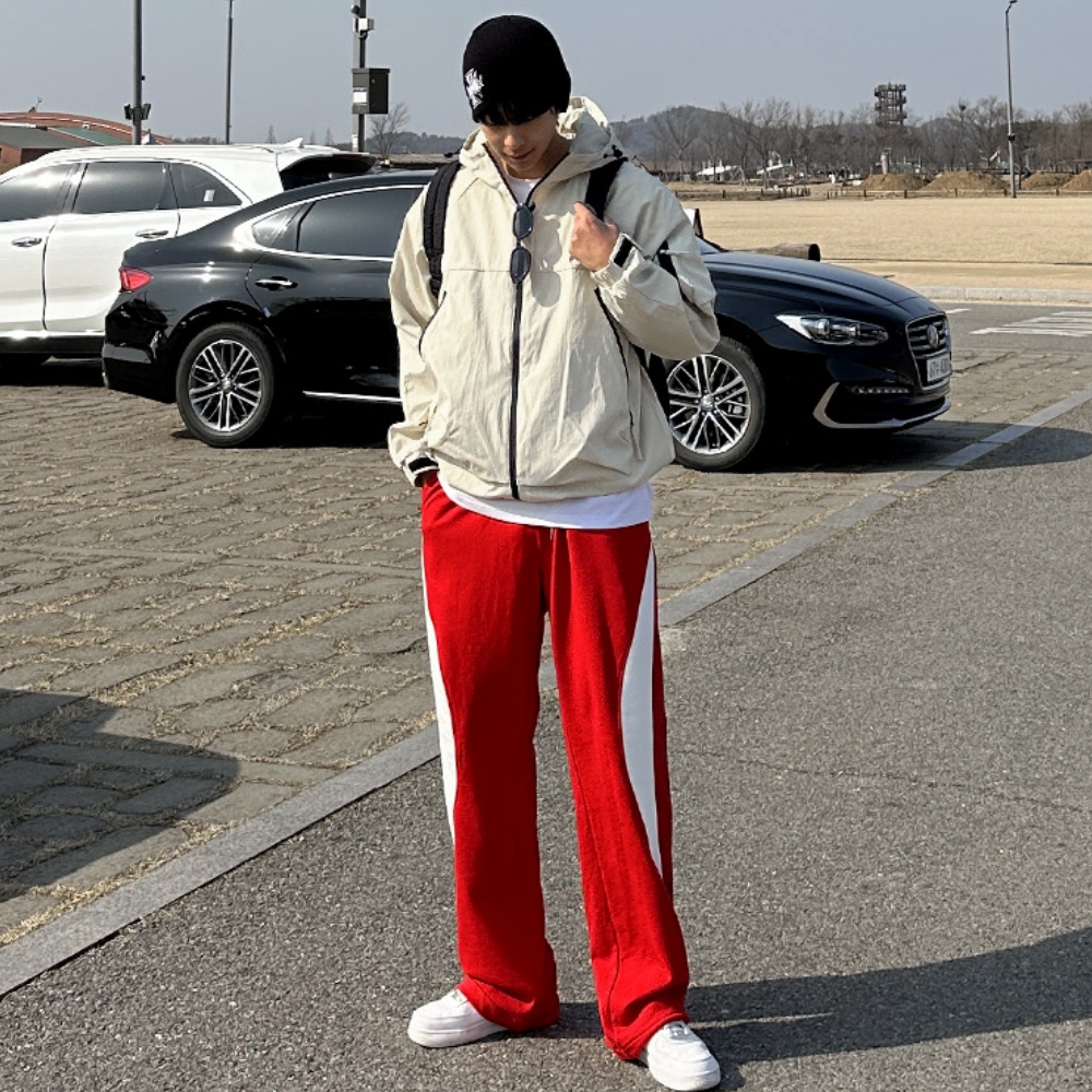 남자 간오 오버핏 봄 가을 간절기 후드 바람막이 자켓 점퍼 - 상세 이미지 2