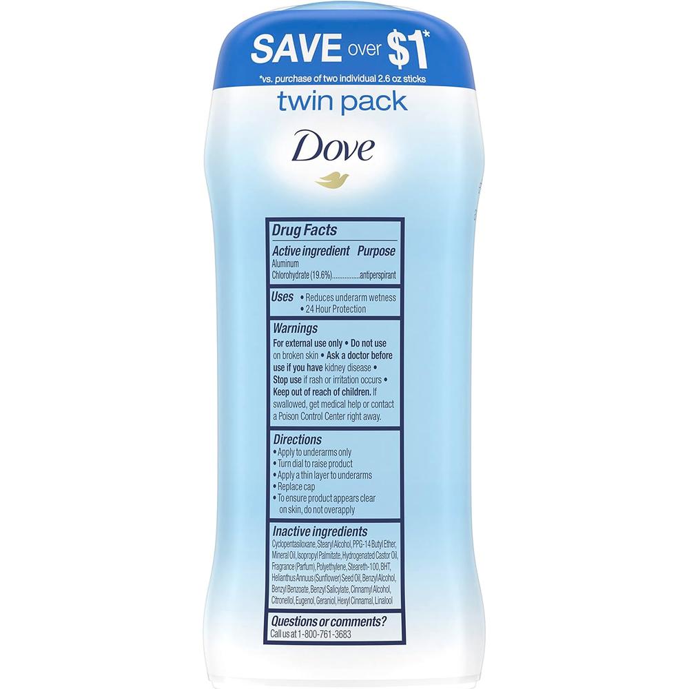 도브 데오드란트 스틱 오리지날 클린 Deodorant 74g (2팩) - 상세 이미지 3