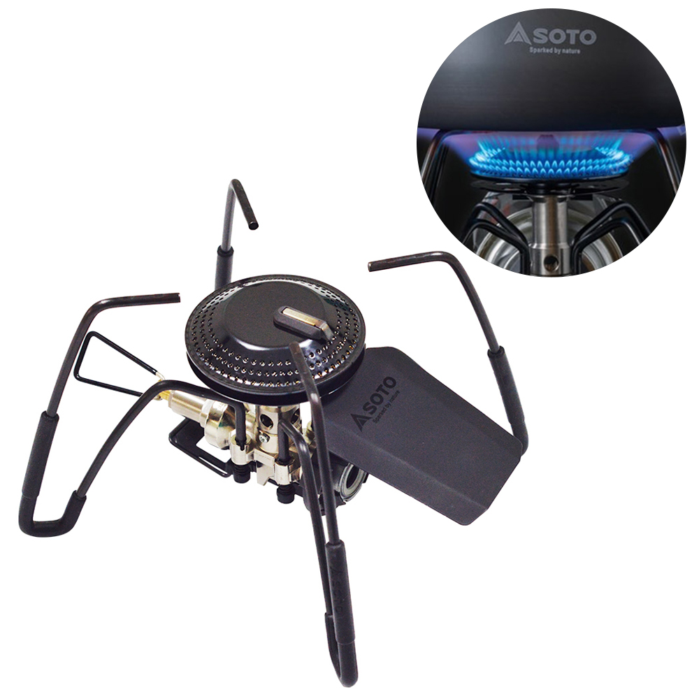 소토 레귤레이터 스토브 버너 ST-340 블랙 캠핑 경량 백패킹
