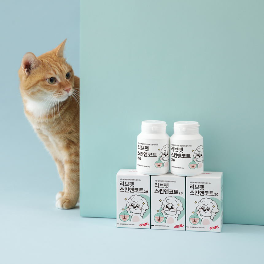 리브펫 스킨앤코트 고양이 강아지 피부 영양제 60g, 1개