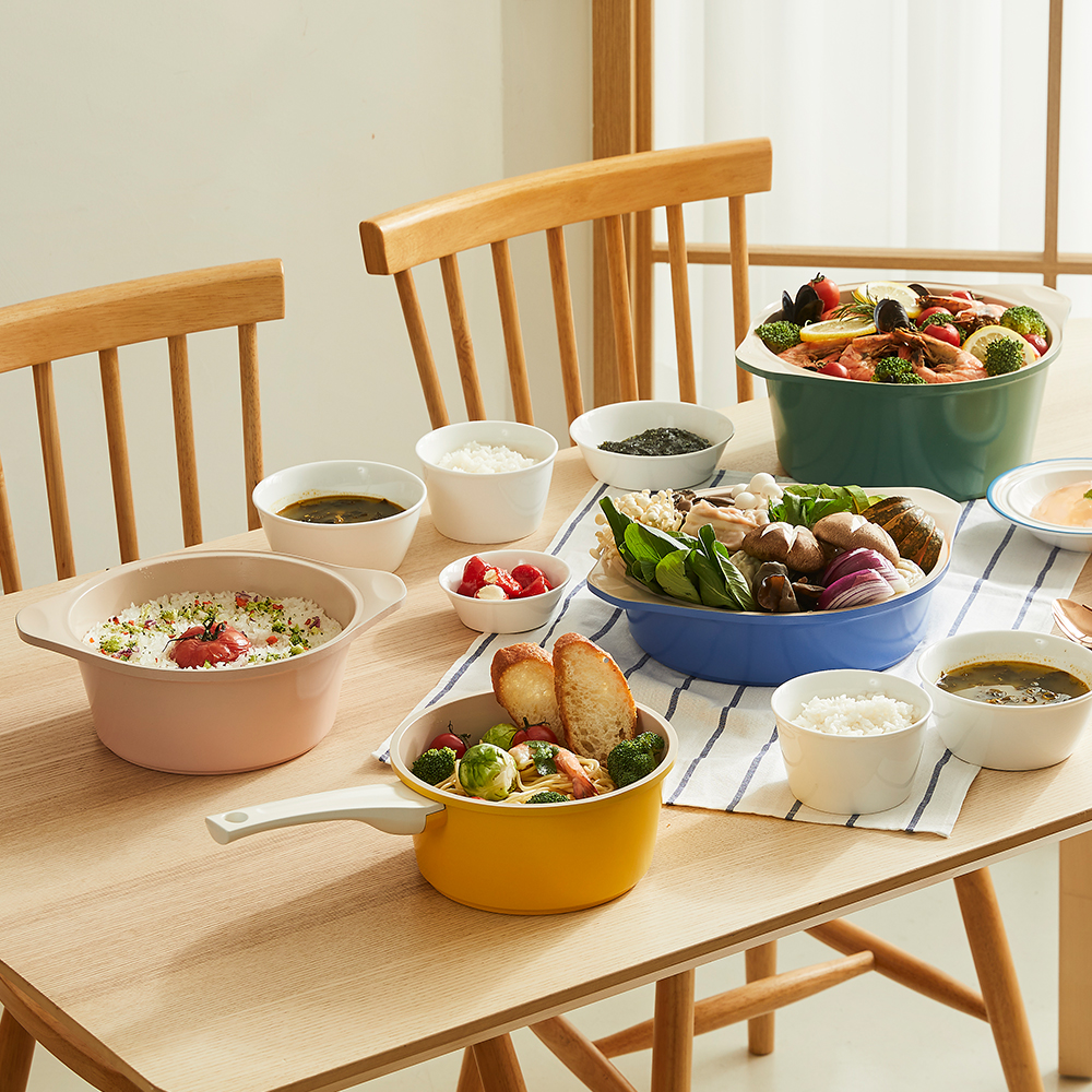 콕스타 리안 인덕션 세라믹 냄비 2종세트 인덕션용 IH 신혼냄비 세트