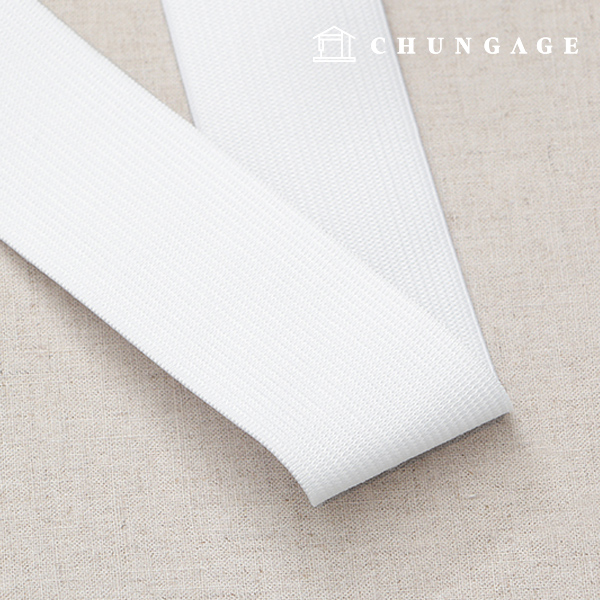 바지고무줄 허리고무밴드 40mm 탄력고무줄 베이직 화이트 76401