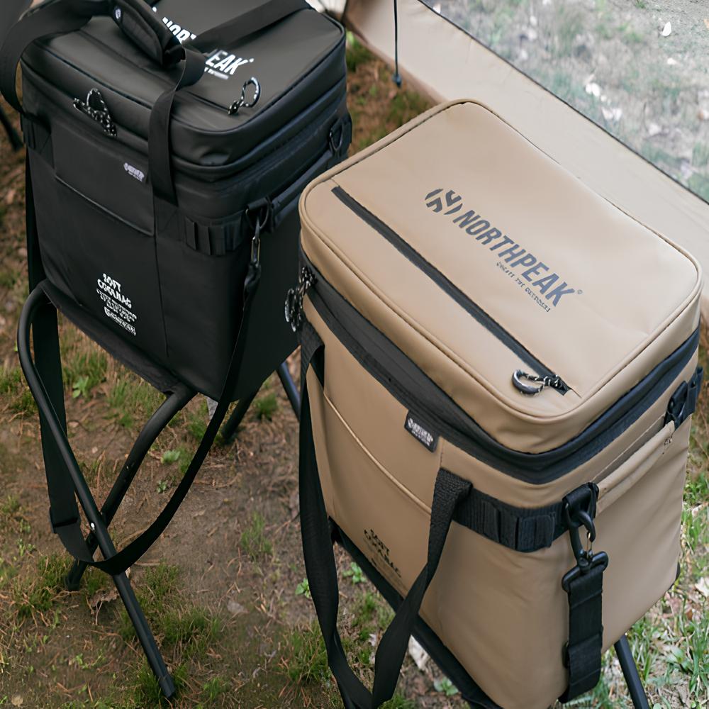 노스피크 소프트쿨러 캠핑 가방 보온보냉백 23L 어깨끈 세트