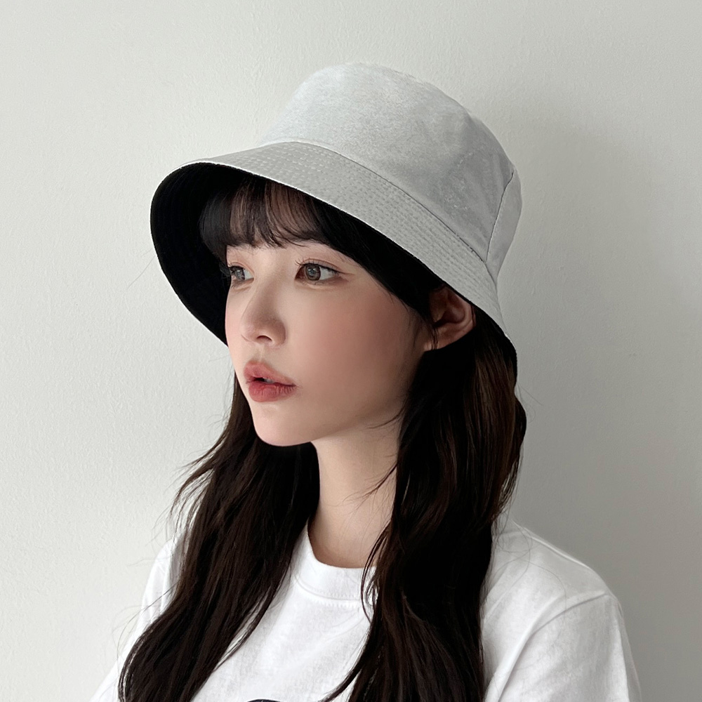 메탈릭 리버시블 양면벙거지 버킷햇 홀로그램 모자 이미지 6
