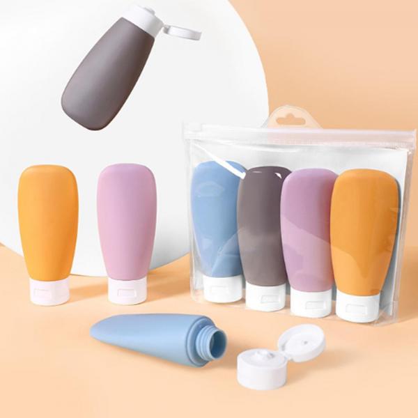 여행용 화장품 리필 공병 60ml 4개세트 휴대용 소분용기 샴푸통 - 상세 이미지 2