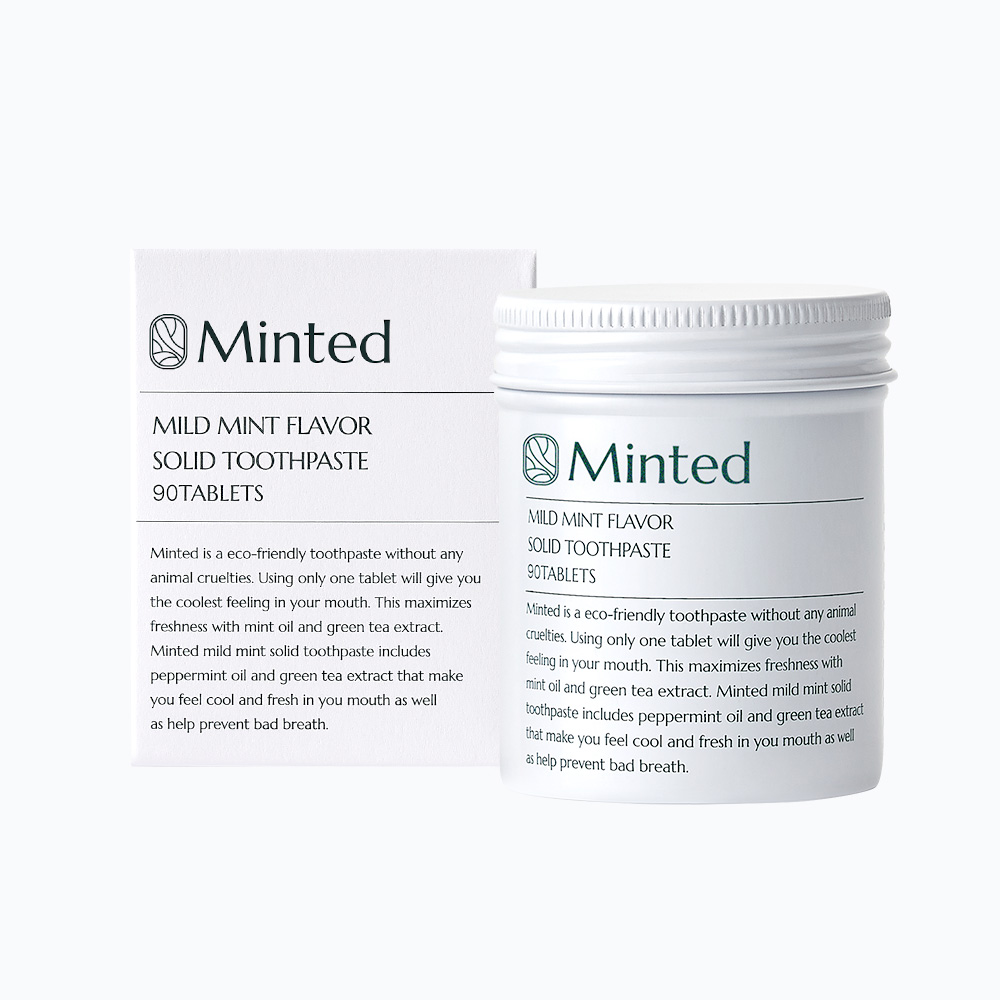 [민티드] 마일드민트 고체치약 기본형 90정(1.5개월분) 제품 이미지