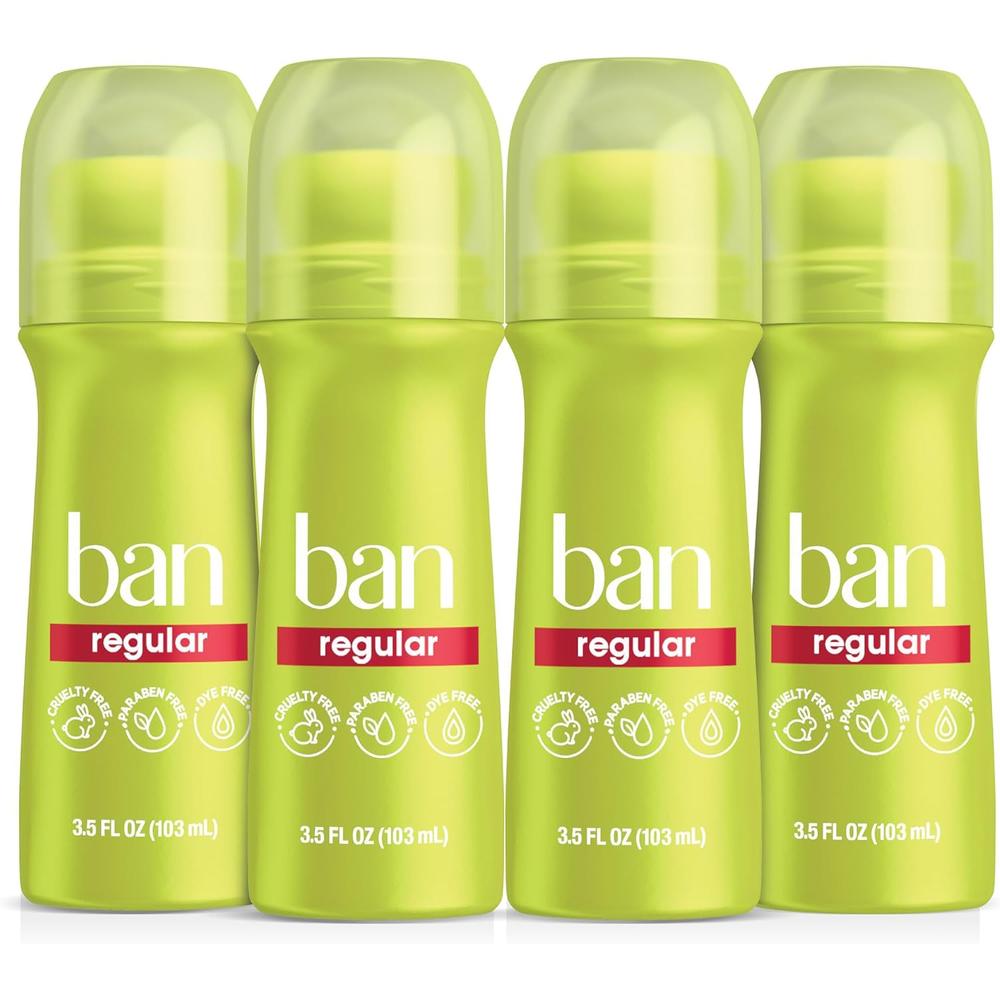Ban 데오드란트 롤온 레귤러 Deodorant 103ml (4팩) - 상품 이미지