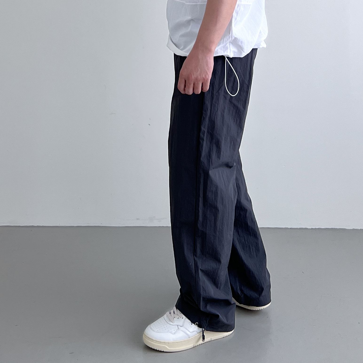 1+1 나일론와이드팬츠 남자바스락팬츠 남자통바지 - 상세 이미지 3