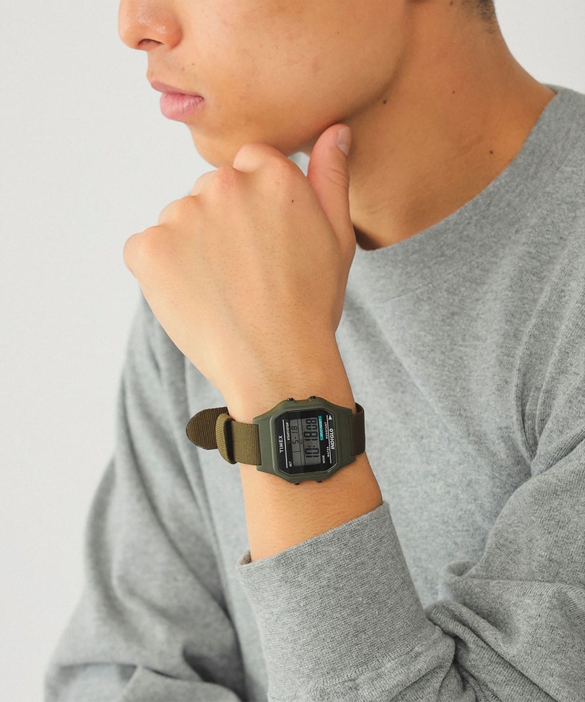 타이맥스 빔스 손목 시계 밀리터리 디지털 빔즈 시계 TIMEX x BEAMS - 메인 이미지